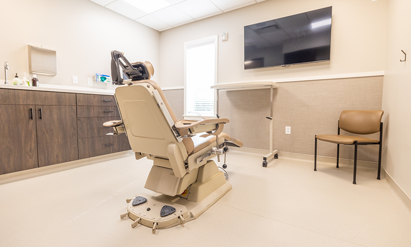 Dental exam chair